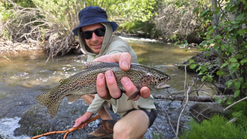 Sascha showing off his beautiful fish